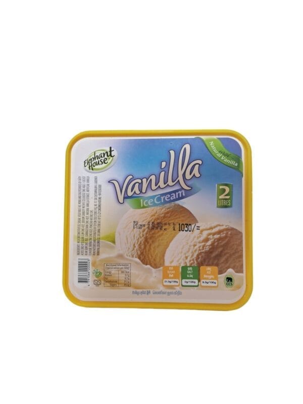 ELEPHANT ICE CREAM VANILLA 2LTR