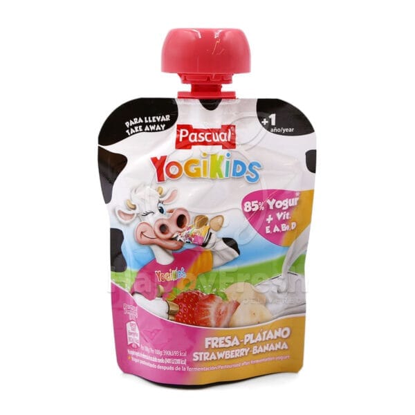 PASCUAL YOGIKIDS STRAWBERRY BANANA 80G