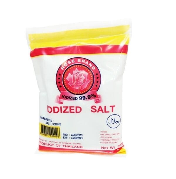 ROSE BRAND IODIZED SALT 500G