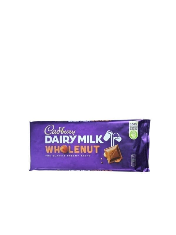 CADBYRY WHOLENUT CHOCOLATE 180G