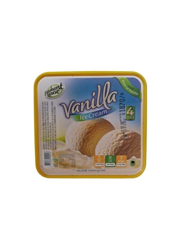 ELEPHANT ICE CREAM VANILLA 4LTR