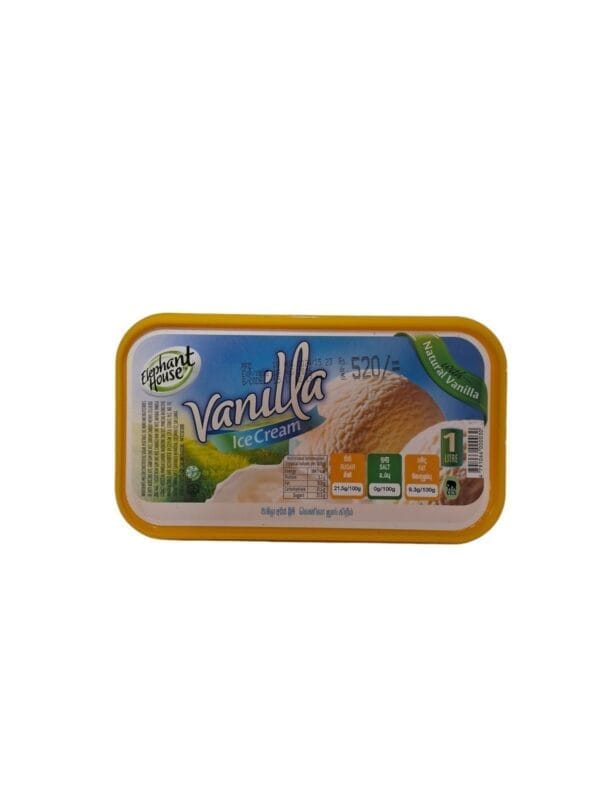 ELEPHANT ICE CREAM VANILLA 1LTR