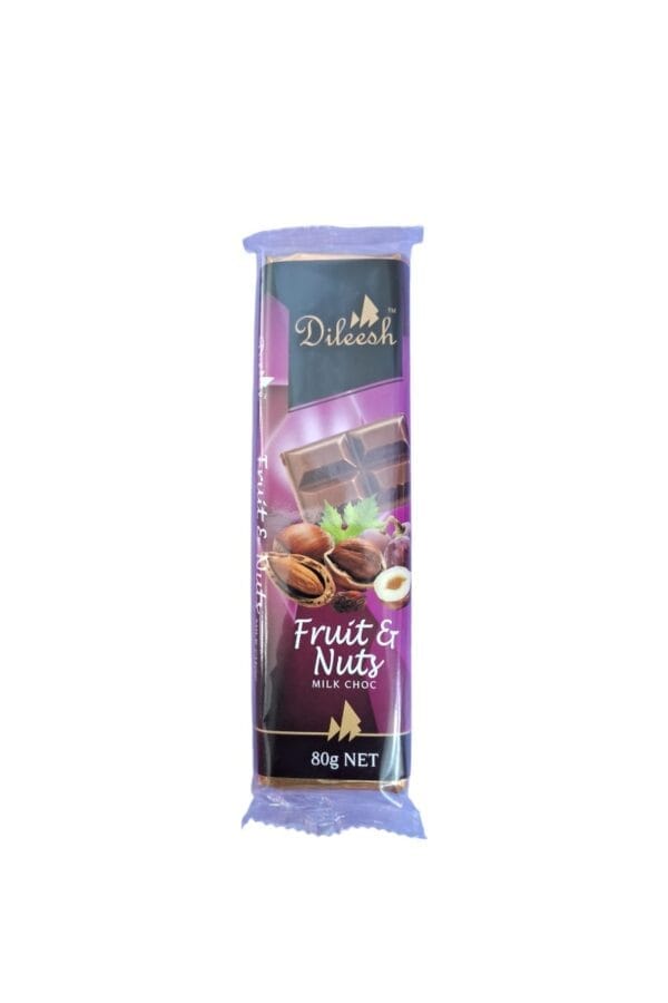 DILEEH BAR CHOC FRUIT & NUT 80G