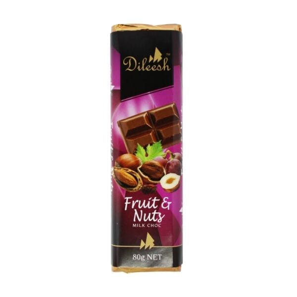 DILEEH BAR CHOC FRUIT & NUT 80G - Image 2